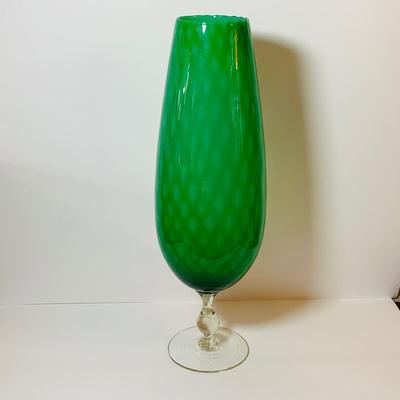 LOT 74: Vintage Empoli Style Art Glass Vase
