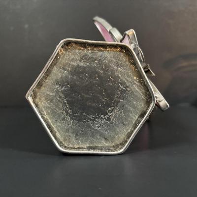 LOT 111: Butterflies & More: Lena Liu Floral Bradford Exchange Ornaments, Stained Glass Votive Candle Holder, Lenox Etched Pink Vase...