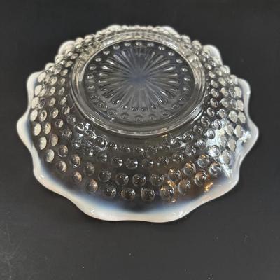LOT 113: Vintage Etched Crystal & Weighted Sterling Silver Salt/Pepper Shakers, Opalescent Hobnail, Imperial Milk Glass, Pressed...