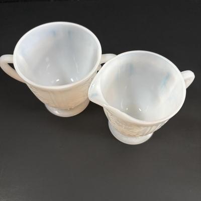 LOT 113: Vintage Etched Crystal & Weighted Sterling Silver Salt/Pepper Shakers, Opalescent Hobnail, Imperial Milk Glass, Pressed...