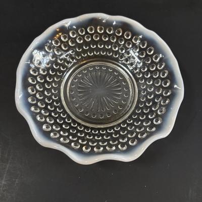 LOT 113: Vintage Etched Crystal & Weighted Sterling Silver Salt/Pepper Shakers, Opalescent Hobnail, Imperial Milk Glass, Pressed...