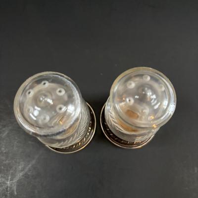 LOT 113: Vintage Etched Crystal & Weighted Sterling Silver Salt/Pepper Shakers, Opalescent Hobnail, Imperial Milk Glass, Pressed...