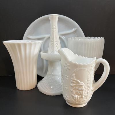 LOT 114: Vintage Milk Glass Collection