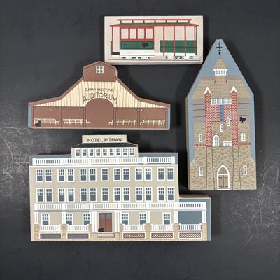 LOT 118: The Cat's Meow Collection: Shady Maple Smorgasbord, Methodist Camp Meeting Auditorium, Hotel Pitman seven Star Tavern,...