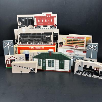 LOT 120: All Aboard for the Licensed Lionel The Cat's Meow Collection: "Steam Turbine" Set w/Box, Crossing Gate, Passenger...