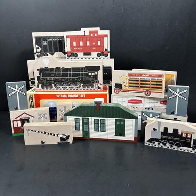 LOT 120: All Aboard for the Licensed Lionel The Cat's Meow Collection: "Steam Turbine" Set w/Box, Crossing Gate, Passenger...