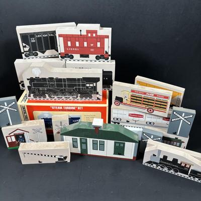 LOT 120: All Aboard for the Licensed Lionel The Cat's Meow Collection: "Steam Turbine" Set w/Box, Crossing Gate, Passenger...