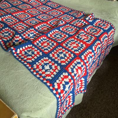 LOT 123: Vintage Crochets Lap Blankets and More
