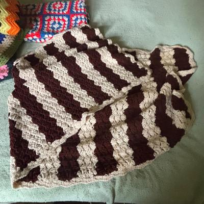LOT 123: Vintage Crochets Lap Blankets and More