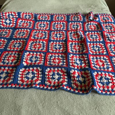 LOT 123: Vintage Crochets Lap Blankets and More