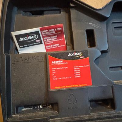 LOT 130: Grizzley 18 Gauge Brad Nailer, Central Pneumatic Air Stapler & AccuSet Finish Nailer