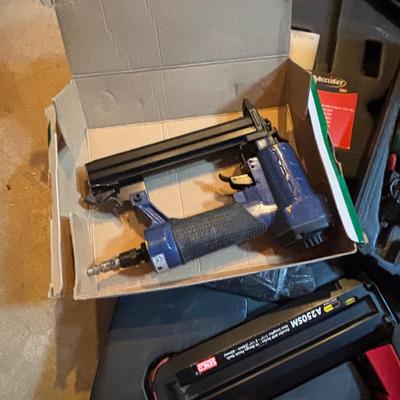 LOT 130: Grizzley 18 Gauge Brad Nailer, Central Pneumatic Air Stapler & AccuSet Finish Nailer