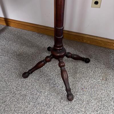 LOT 132: Vintage Coat Rack & Side Table