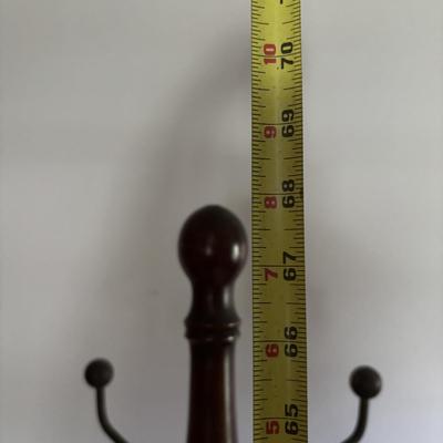 LOT 132: Vintage Coat Rack & Side Table