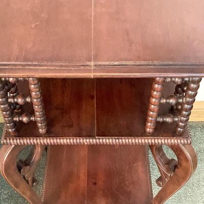 LOT 136: Vintage Wooden Three Tier Accent Table