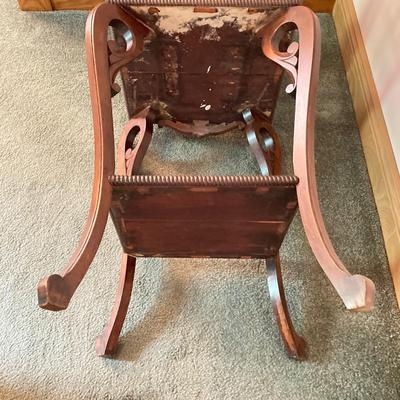 LOT 136: Vintage Wooden Three Tier Accent Table