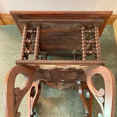 LOT 136: Vintage Wooden Three Tier Accent Table