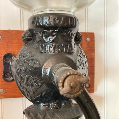 LOT 139: Vintage Arcade Crystal No 3 Wall Mount Coffee Grinder