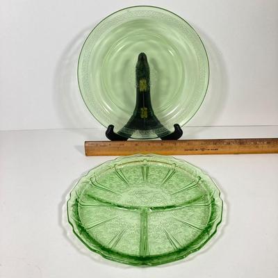 LOT 141: Collection of Uranium Glass Serving Plates