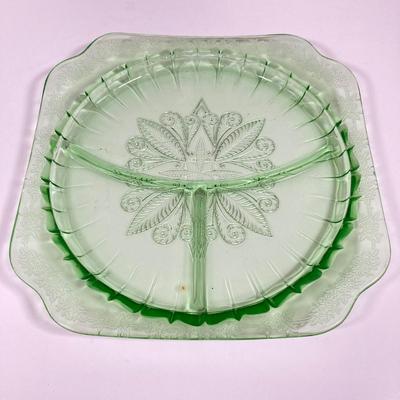 LOT 141: Collection of Uranium Glass Serving Plates