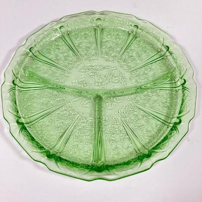 LOT 141: Collection of Uranium Glass Serving Plates