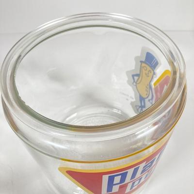 LOT 144: Vintage Glass Planter's Peanuts Display Jar, Planter's Glass Jar with Lid and Vintage Tins