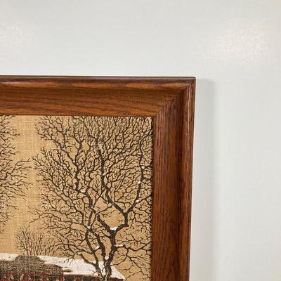 LOT 146: Pair of Vintage Kay Dee Handprints Pure Linen Wall Hangings with Signed and Painted Decorative Saw Blades