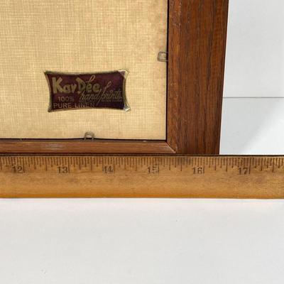 LOT 146: Pair of Vintage Kay Dee Handprints Pure Linen Wall Hangings with Signed and Painted Decorative Saw Blades