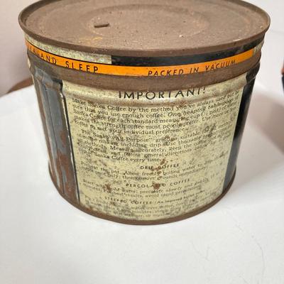 LOT 147: Vintage Kitchen / Farmhouse Collection - Match Holder, Enamel Ladles, Candle Holder, Tins and More