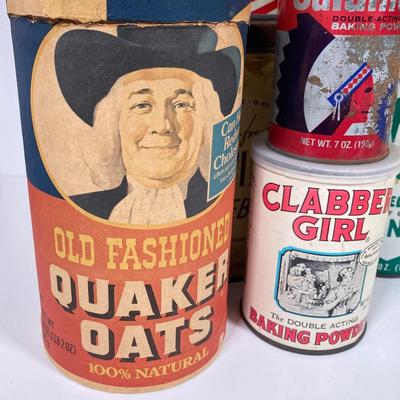 LOT 148: Vintage Farmhouse Decorative Collection - Farmer Brown's / Highland Dairy Bottles, Smucker's Juice / Water Jar, Tins...