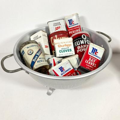 LOT 149: Vintage Kitchen Collection - Wooden Boxes, Tins, Spices and More