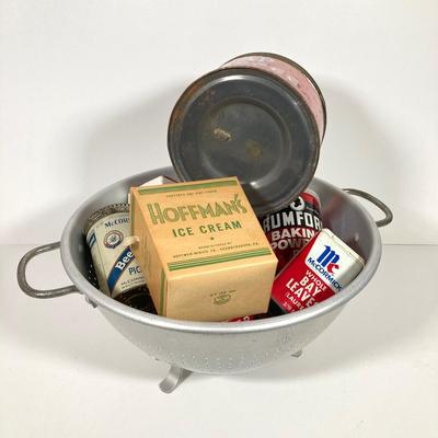 LOT 149: Vintage Kitchen Collection - Wooden Boxes, Tins, Spices and More