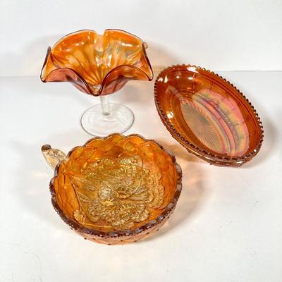 LOT 151: Collection of Carnival / Marigold Glass