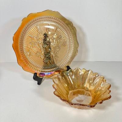 LOT 151: Collection of Carnival / Marigold Glass