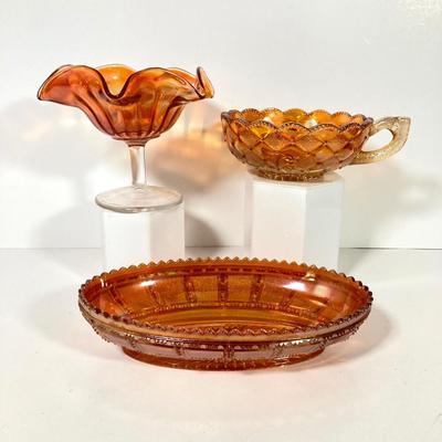LOT 151: Collection of Carnival / Marigold Glass