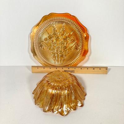 LOT 151: Collection of Carnival / Marigold Glass