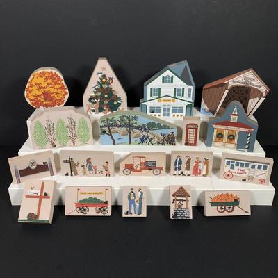 LOT 152: Large Collection of Cat's Meow Village Replicas - Pitman, Richwood, Elmer, Thorofare, Yankee Candle and More