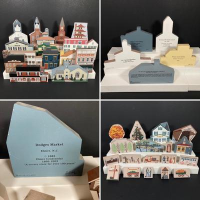 LOT 152: Large Collection of Cat's Meow Village Replicas - Pitman, Richwood, Elmer, Thorofare, Yankee Candle and More