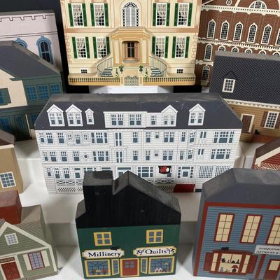 LOT 153: Cat's Meow Village Replicas - Featuring Local Towns of Pitman, Glassboro, Hardingville, Pennsville and More