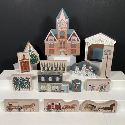 LOT 153: Cat's Meow Village Replicas - Featuring Local Towns of Pitman, Glassboro, Hardingville, Pennsville and More