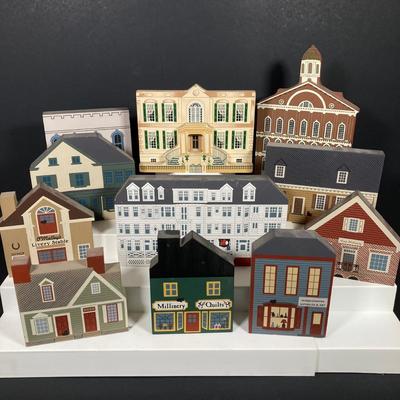 LOT 153: Cat's Meow Village Replicas - Featuring Local Towns of Pitman, Glassboro, Hardingville, Pennsville and More