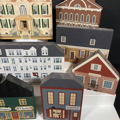 LOT 153: Cat's Meow Village Replicas - Featuring Local Towns of Pitman, Glassboro, Hardingville, Pennsville and More