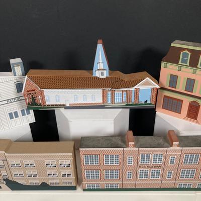 LOT 153: Cat's Meow Village Replicas - Featuring Local Towns of Pitman, Glassboro, Hardingville, Pennsville and More