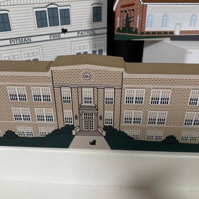 LOT 153: Cat's Meow Village Replicas - Featuring Local Towns of Pitman, Glassboro, Hardingville, Pennsville and More