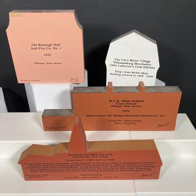 LOT 153: Cat's Meow Village Replicas - Featuring Local Towns of Pitman, Glassboro, Hardingville, Pennsville and More