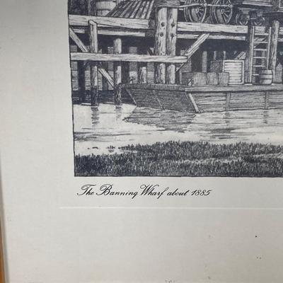 LOT 154: Collection of Cat's Meow Village Replicas Featuring Ocean City, Cape May, Lighthouses, Trinket Box, "The Banning Wharf...