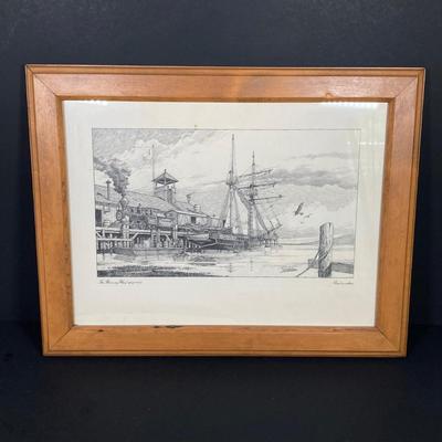 LOT 154: Collection of Cat's Meow Village Replicas Featuring Ocean City, Cape May, Lighthouses, Trinket Box, "The Banning Wharf...