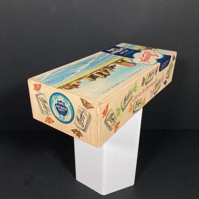 LOT 154: Collection of Cat's Meow Village Replicas Featuring Ocean City, Cape May, Lighthouses, Trinket Box, "The Banning Wharf...