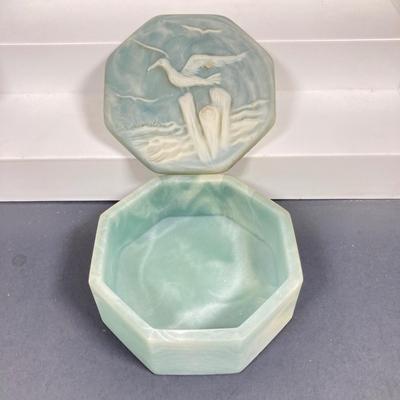 LOT 154: Collection of Cat's Meow Village Replicas Featuring Ocean City, Cape May, Lighthouses, Trinket Box, "The Banning Wharf...