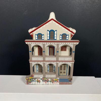 LOT 154: Collection of Cat's Meow Village Replicas Featuring Ocean City, Cape May, Lighthouses, Trinket Box, "The Banning Wharf...